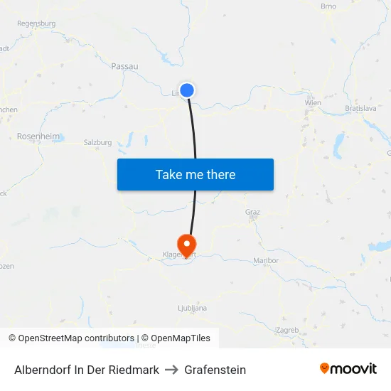 Alberndorf In Der Riedmark to Grafenstein map