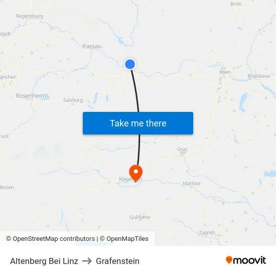 Altenberg Bei Linz to Grafenstein map