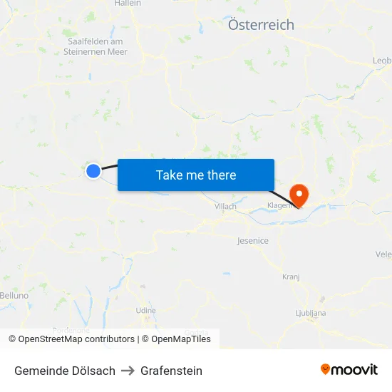 Gemeinde Dölsach to Grafenstein map