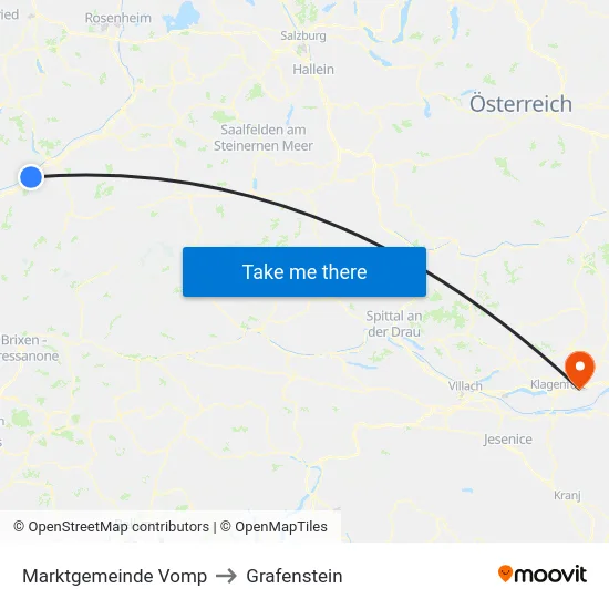 Marktgemeinde Vomp to Grafenstein map