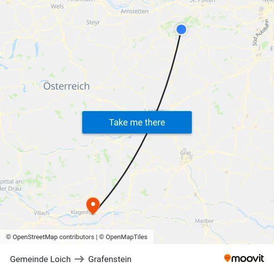 Gemeinde Loich to Grafenstein map
