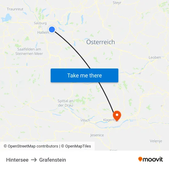 Hintersee to Grafenstein map