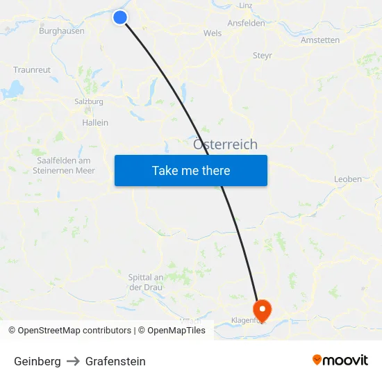 Geinberg to Grafenstein map