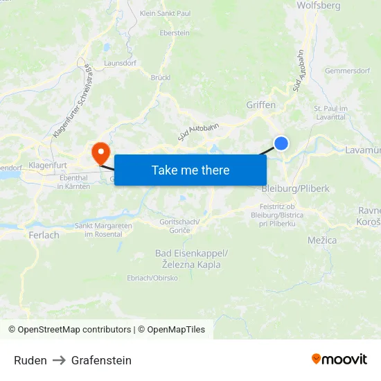 Ruden to Grafenstein map