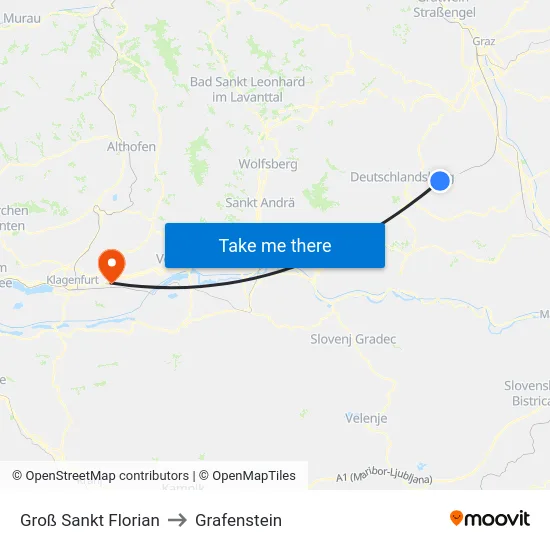 Groß Sankt Florian to Grafenstein map