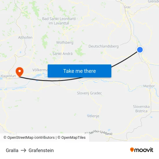 Gralla to Grafenstein map