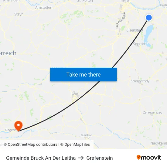 Gemeinde Bruck An Der Leitha to Grafenstein map