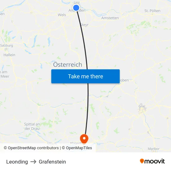 Leonding to Grafenstein map