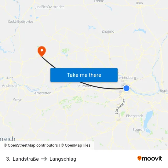 3., Landstraße to Langschlag map