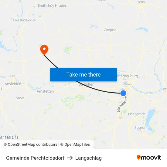 Gemeinde Perchtoldsdorf to Langschlag map