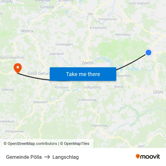 Gemeinde Pölla to Langschlag map