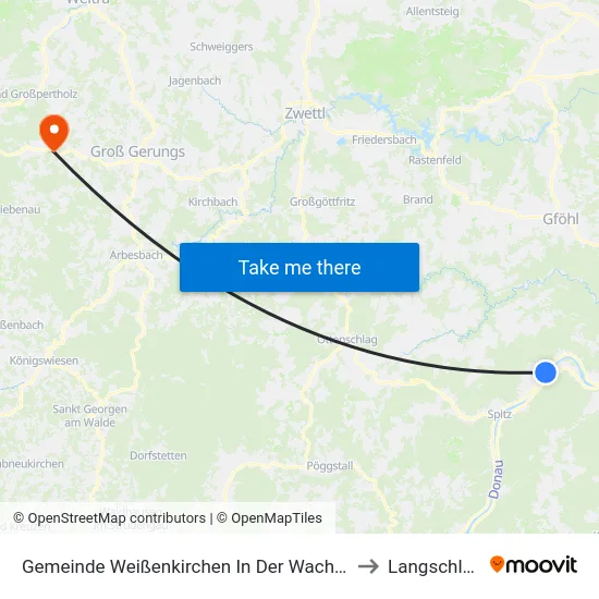 Gemeinde Weißenkirchen In Der Wachau to Langschlag map