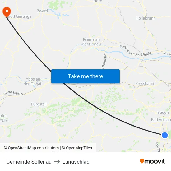 Gemeinde Sollenau to Langschlag map