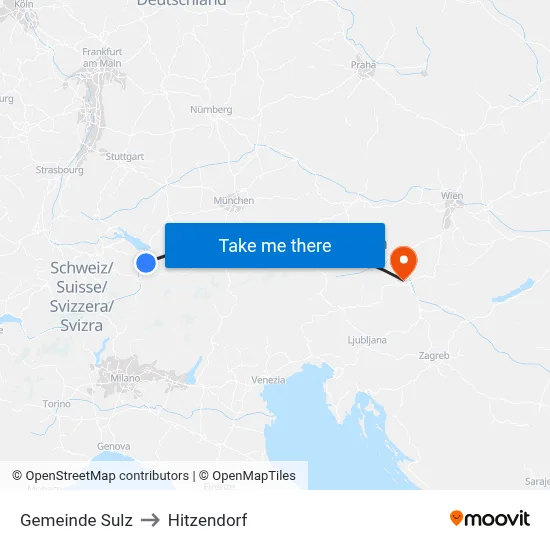 Gemeinde Sulz to Hitzendorf map