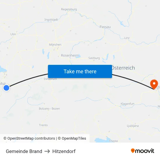 Gemeinde Brand to Hitzendorf map