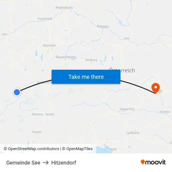 Gemeinde See to Hitzendorf map