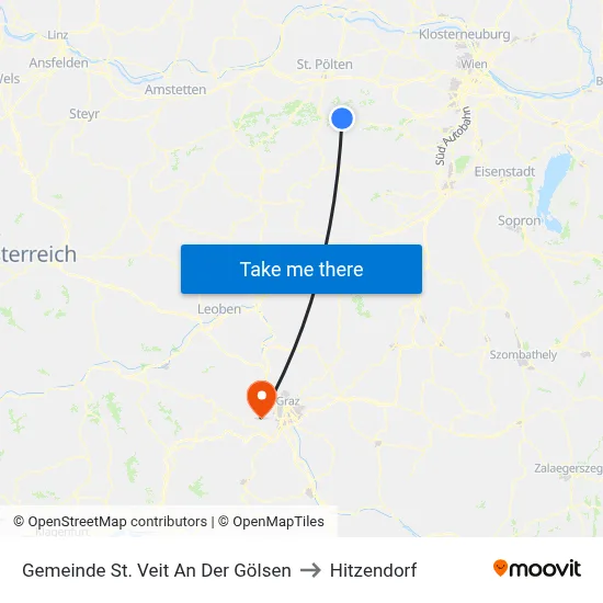 Gemeinde St. Veit An Der Gölsen to Hitzendorf map