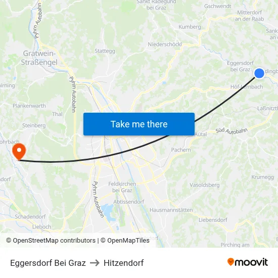Eggersdorf Bei Graz to Hitzendorf map