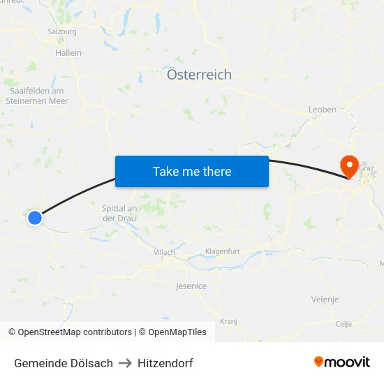 Gemeinde Dölsach to Hitzendorf map