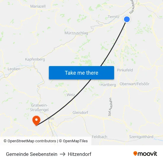 Gemeinde Seebenstein to Hitzendorf map
