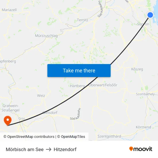 Mörbisch am See to Hitzendorf map