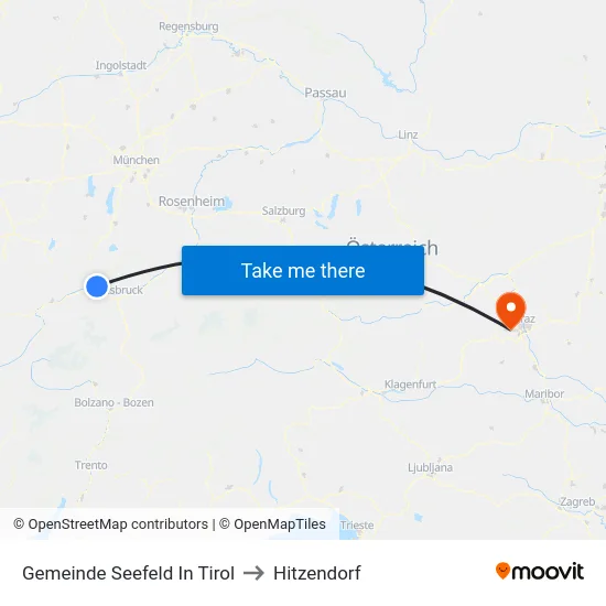 Gemeinde Seefeld In Tirol to Hitzendorf map