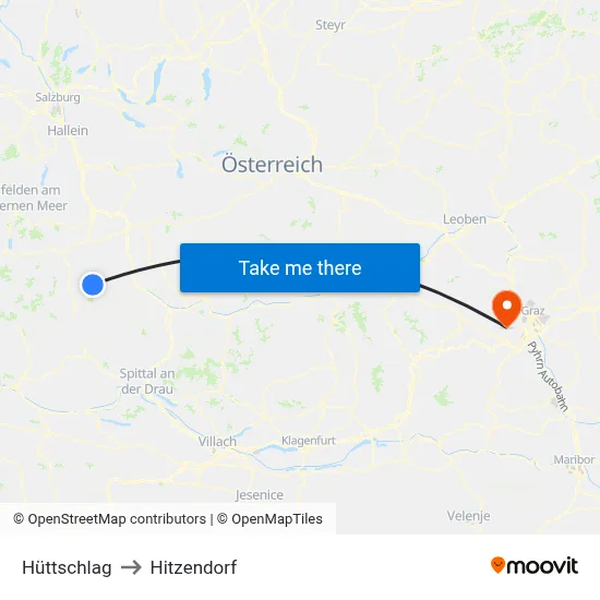 Hüttschlag to Hitzendorf map