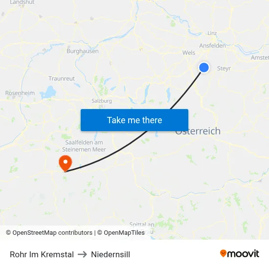 Rohr Im Kremstal to Niedernsill map