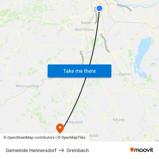 Gemeinde Hennersdorf to Greinbach map