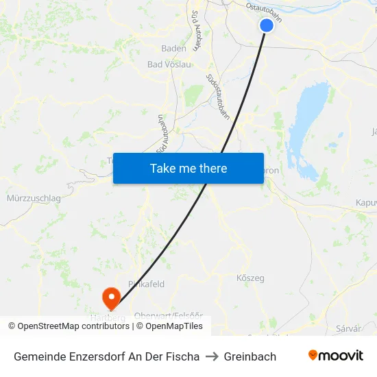 Gemeinde Enzersdorf An Der Fischa to Greinbach map
