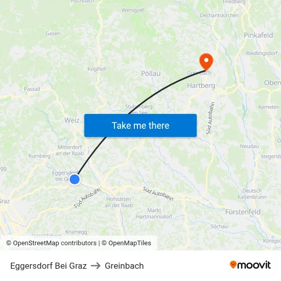 Eggersdorf Bei Graz to Greinbach map