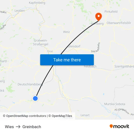 Wies to Greinbach map