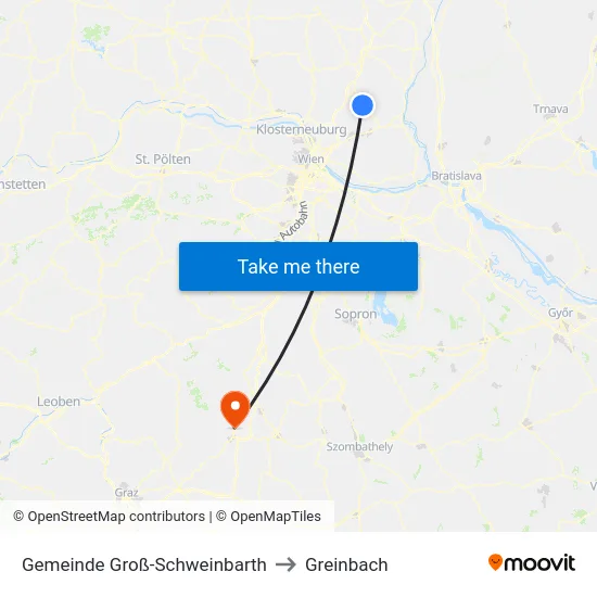Gemeinde Groß-Schweinbarth to Greinbach map