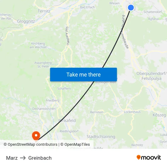 Marz to Greinbach map