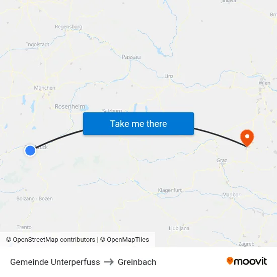 Gemeinde Unterperfuss to Greinbach map