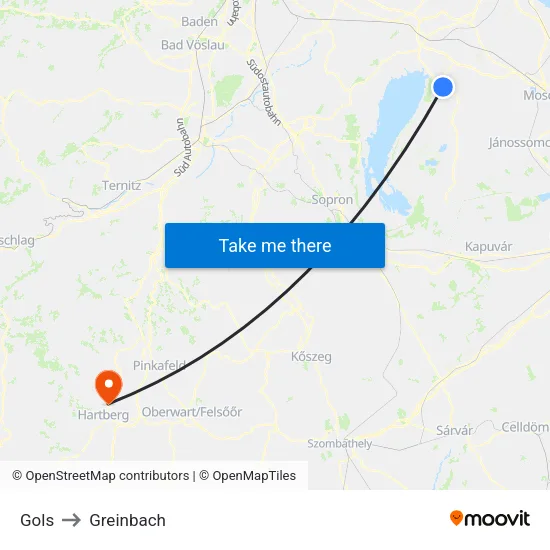 Gols to Greinbach map