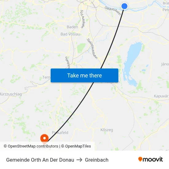 Gemeinde Orth An Der Donau to Greinbach map