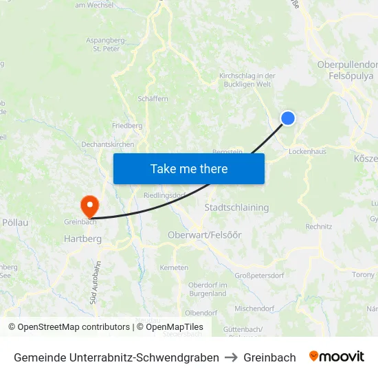 Gemeinde Unterrabnitz-Schwendgraben to Greinbach map