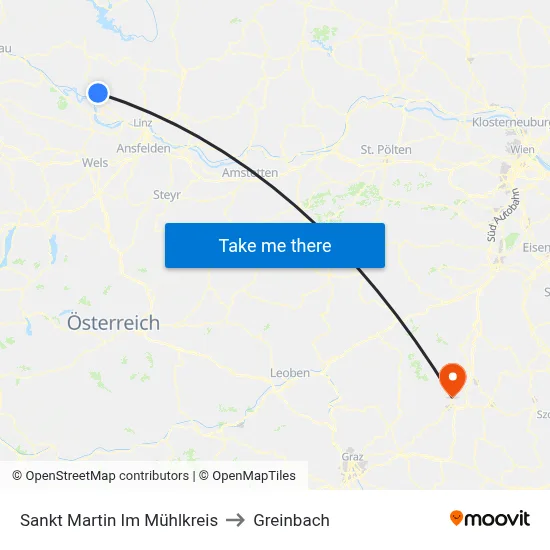 Sankt Martin Im Mühlkreis to Greinbach map