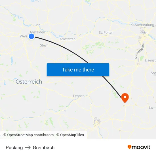 Pucking to Greinbach map
