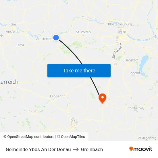 Gemeinde Ybbs An Der Donau to Greinbach map