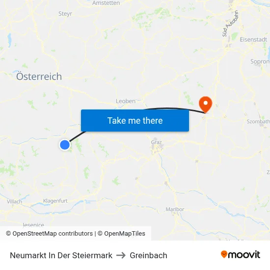 Neumarkt In Der Steiermark to Greinbach map