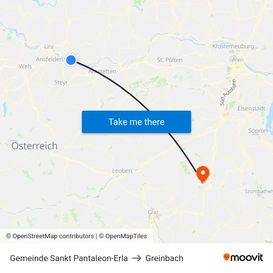Gemeinde Sankt Pantaleon-Erla to Greinbach map