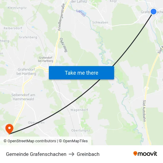 Gemeinde Grafenschachen to Greinbach map