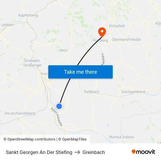 Sankt Georgen An Der Stiefing to Greinbach map