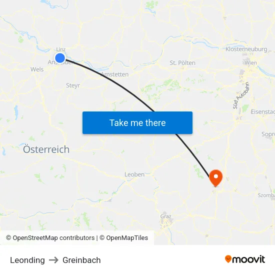 Leonding to Greinbach map