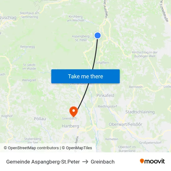 Gemeinde Aspangberg-St.Peter to Greinbach map