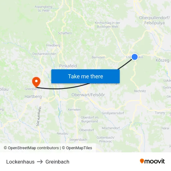 Lockenhaus to Greinbach map