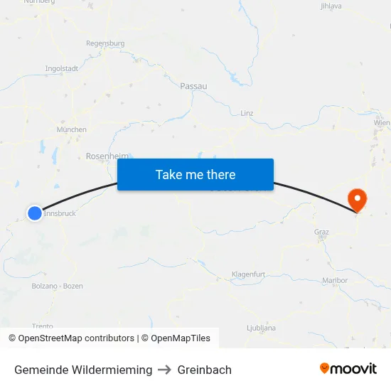 Gemeinde Wildermieming to Greinbach map