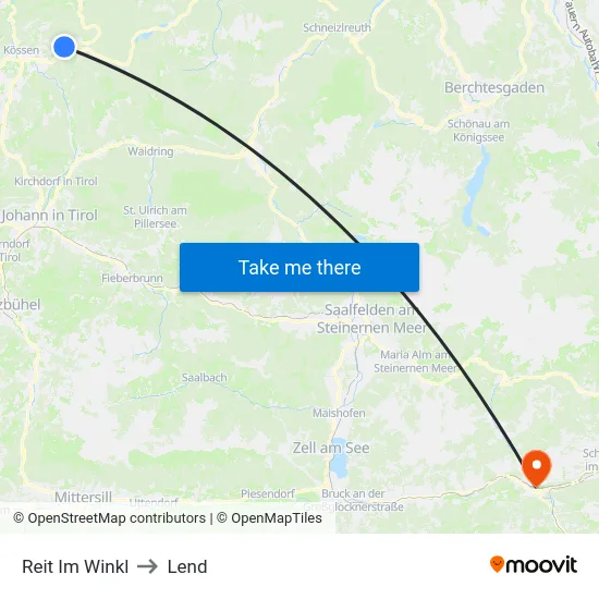 Reit Im Winkl to Lend map
